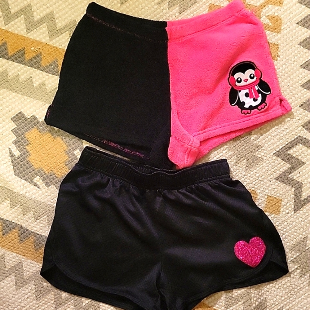 2 pair of girls sleep shorts